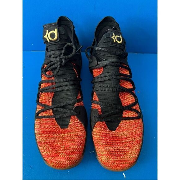 Nike Zoom KD 10 NFS University Red Metallic Gold Black Size 13.5 - Picture 1 of 7